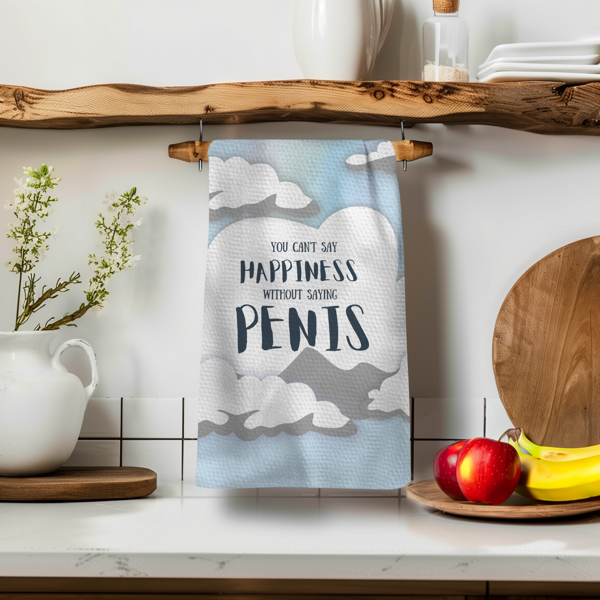 Happiness Penis Tea Towel - Gardens of Honey