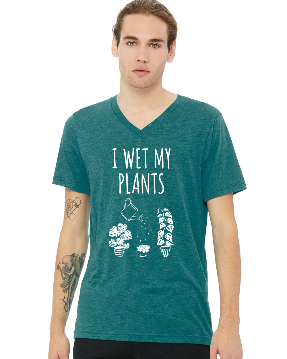 I Wet My Plants Unisex V-Neck T-Shirt - Gardens of Honey