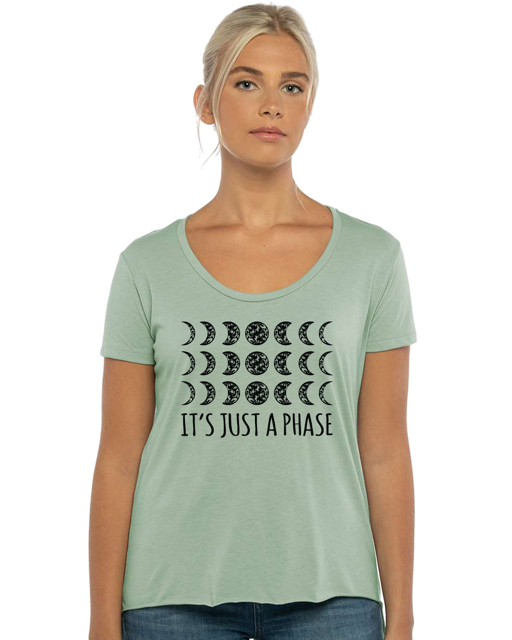 It's Just a Phase Women's Scoop Neck T-Shirt - Gardens of Honey