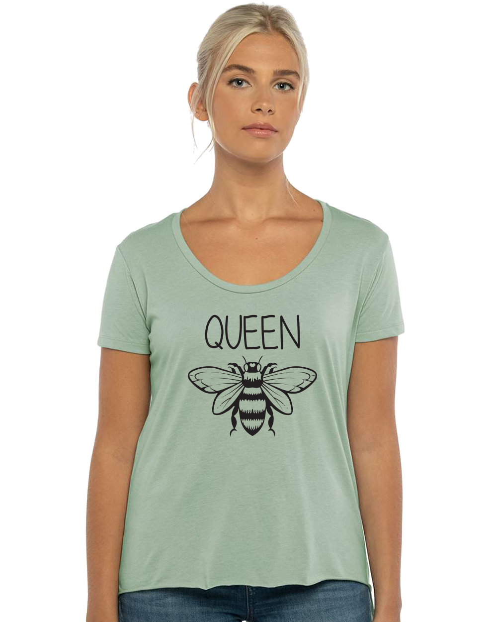 Queen Bee Women's Scoop Neck T-Shirt - Gardens of Honey
