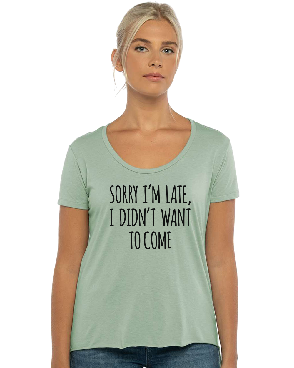 Sorry I'm Late Women's Scoop Neck T-Shirt - Gardens of Honey