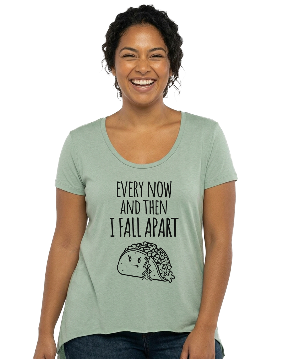 Every Now and Then I Fall Apart Women's Scoop Neck T-Shirt - Gardens of Honey