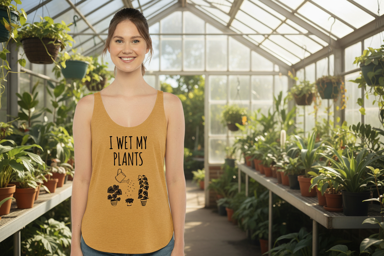 I Wet My Plants Women's Festival Tank
