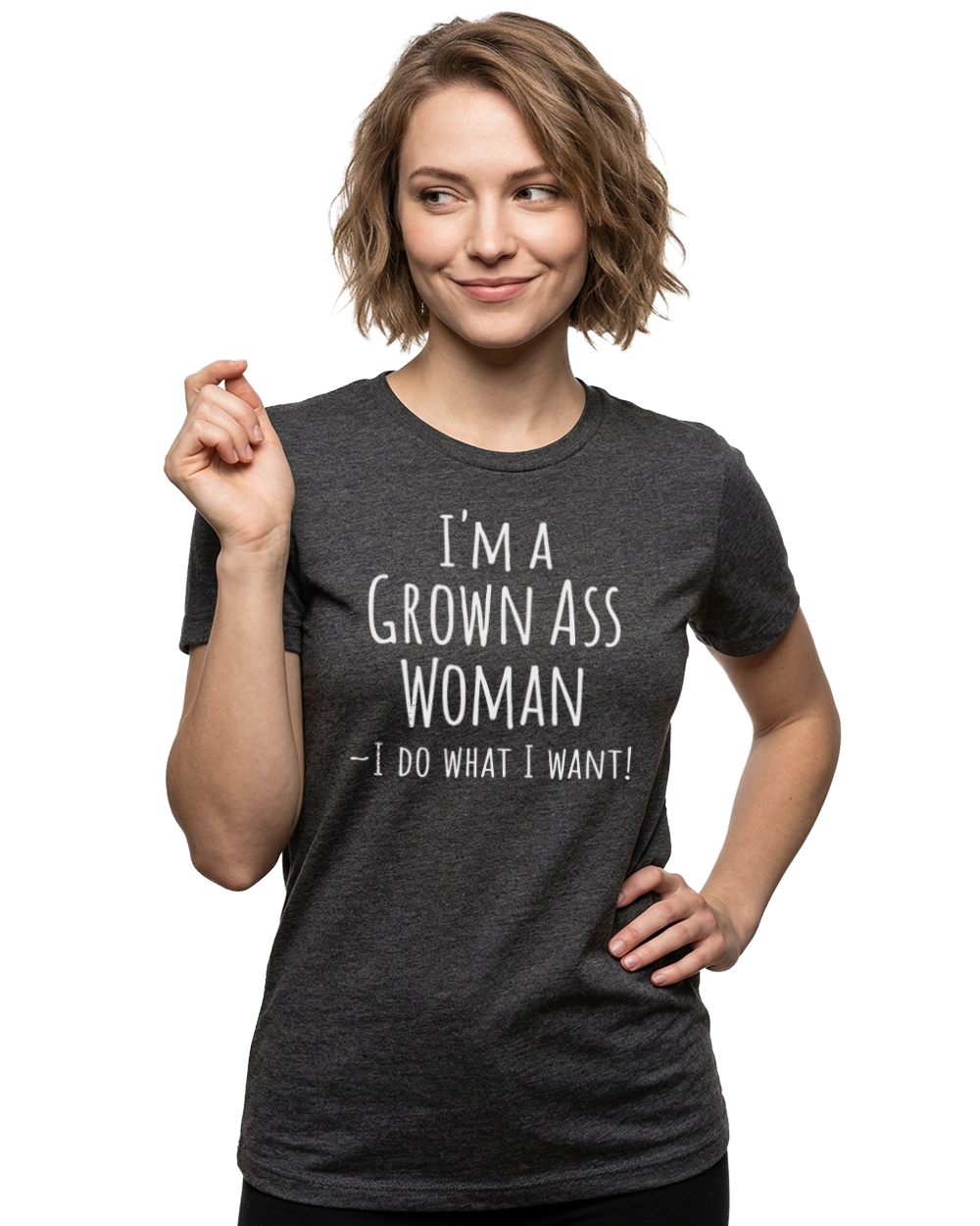 I'm a Grown Ass Woman Unisex Crew Neck T-Shirt - Gardens of Honey