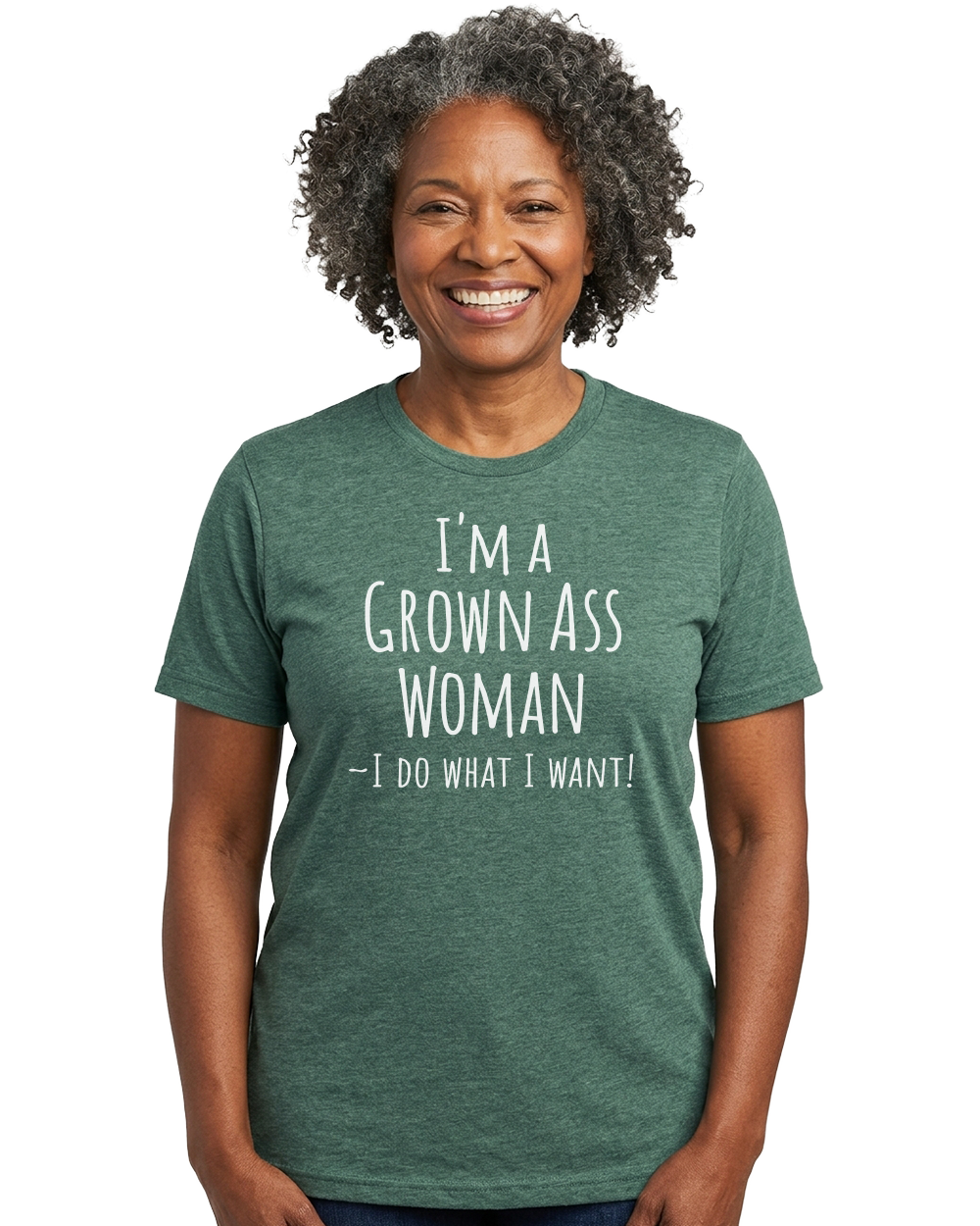 I'm a Grown Ass Woman Unisex Crew Neck T-Shirt - Gardens of Honey