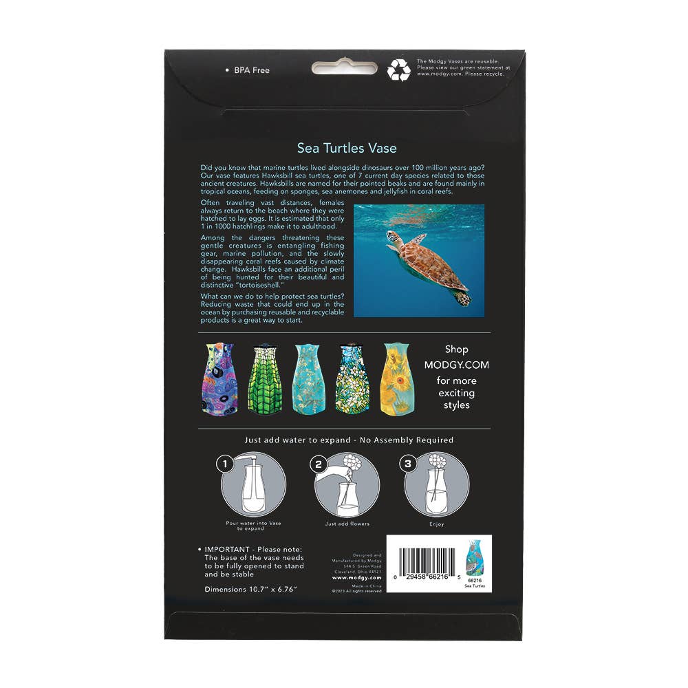 Modgy Expandable Vase - Sea Turtles