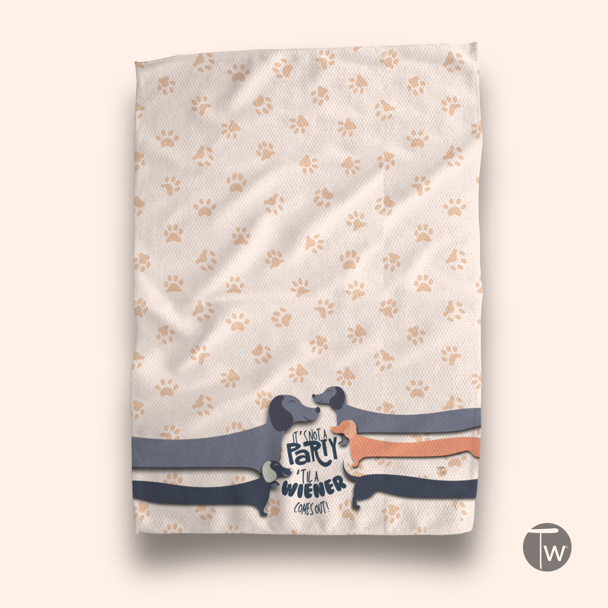 It's Not a Party 'Til a Wiener Comes Out Tea Towel - Gardens of Honey