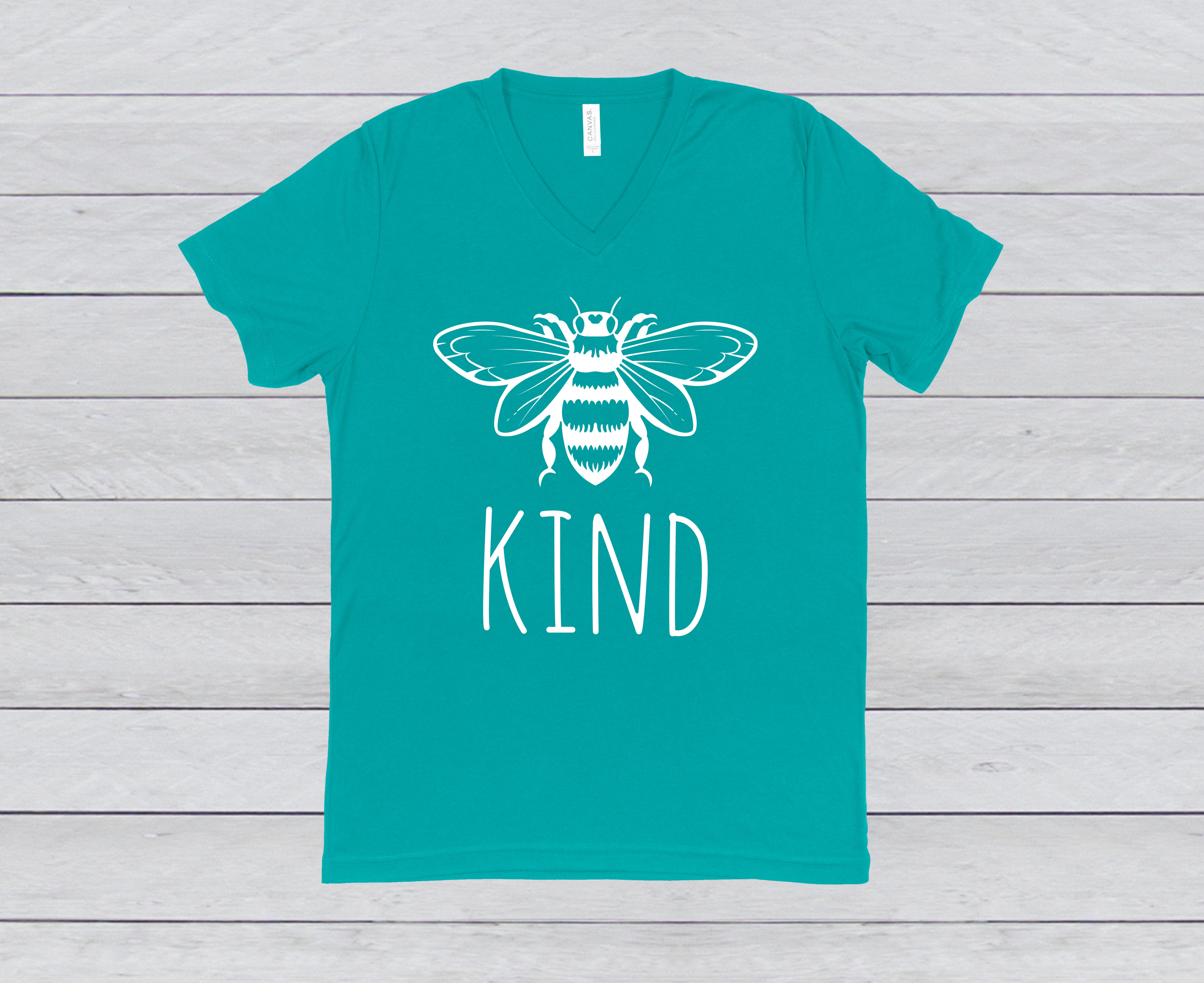 Bee Kind Unisex V-Neck T-Shirt - Gardens of Honey