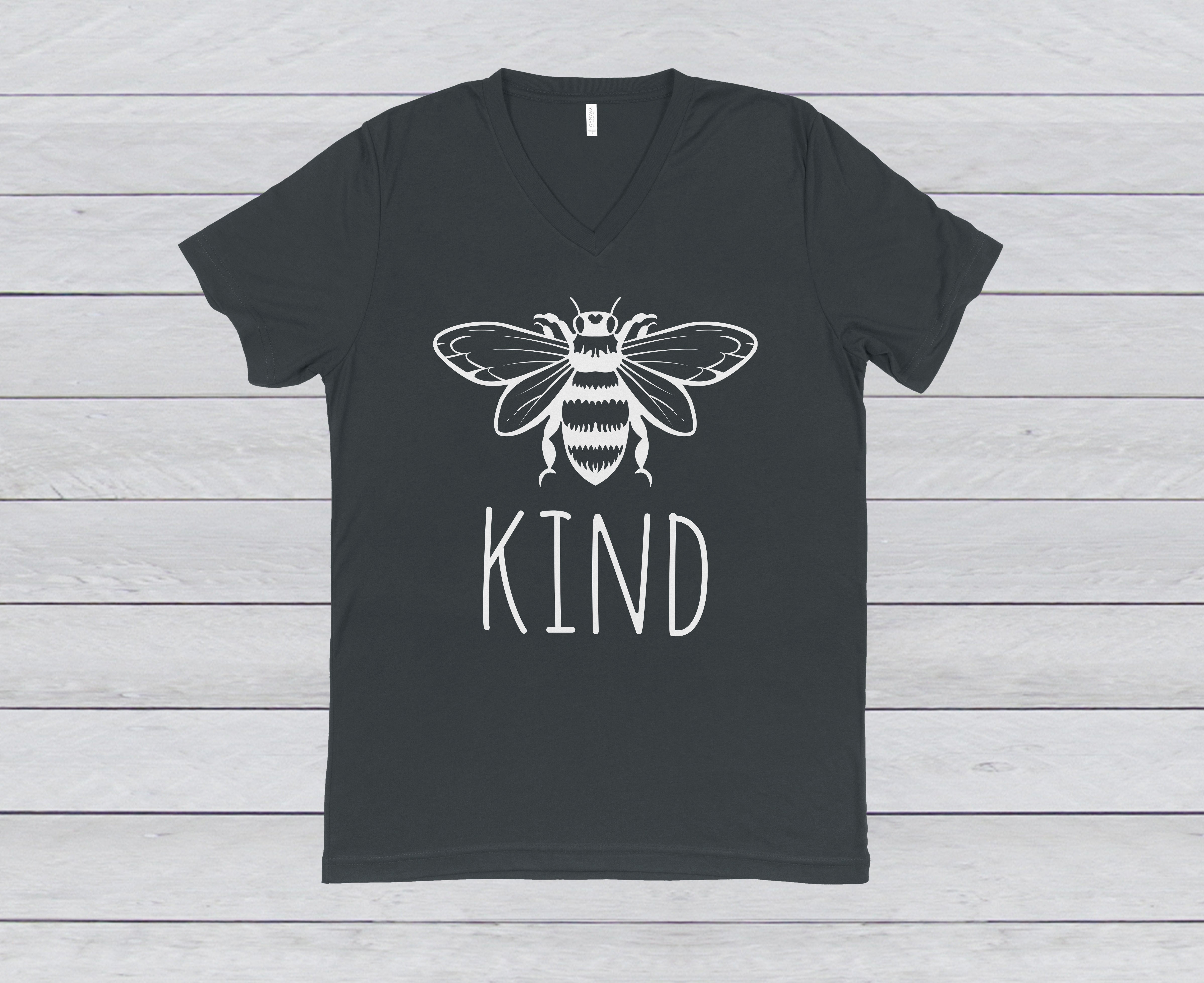 Bee Kind Unisex V-Neck T-Shirt - Gardens of Honey