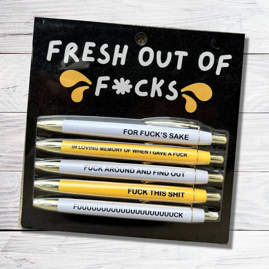 Fresh out of Fucks Funny Pen Set
