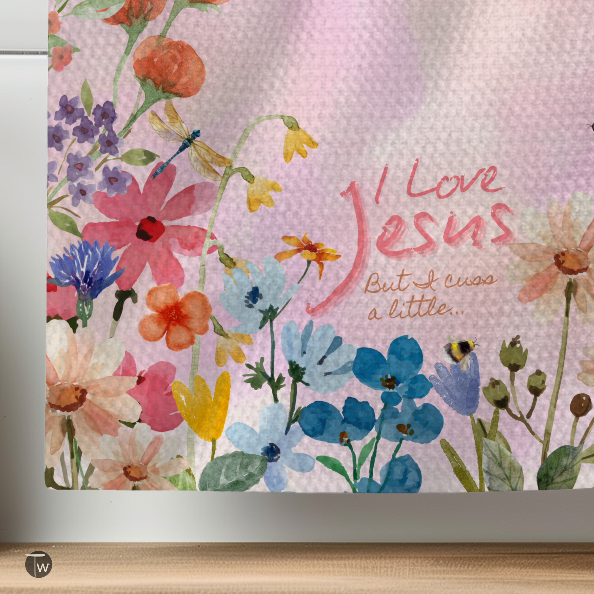 I Love Jesus But I Cuss a Little Kitchen Towel - Gardens of Honey