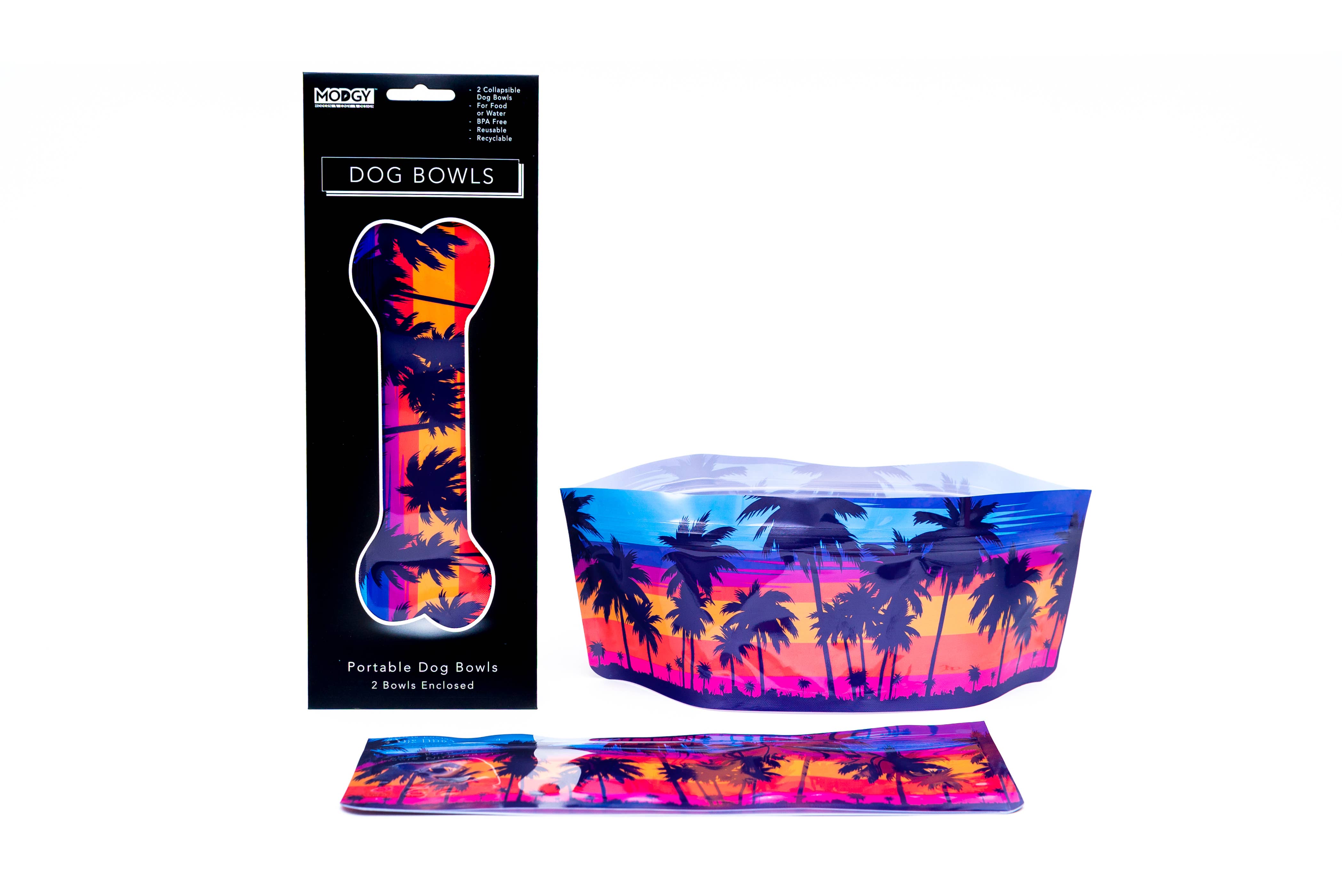 Crockett Tropical Reusable Dog Bowls