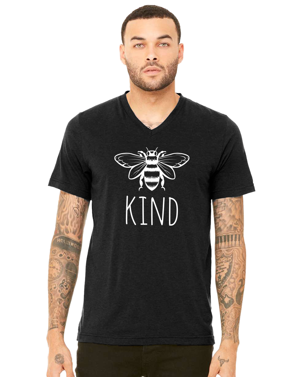 Bee Kind Unisex V-Neck T-Shirt (New) - Gardens of Honey