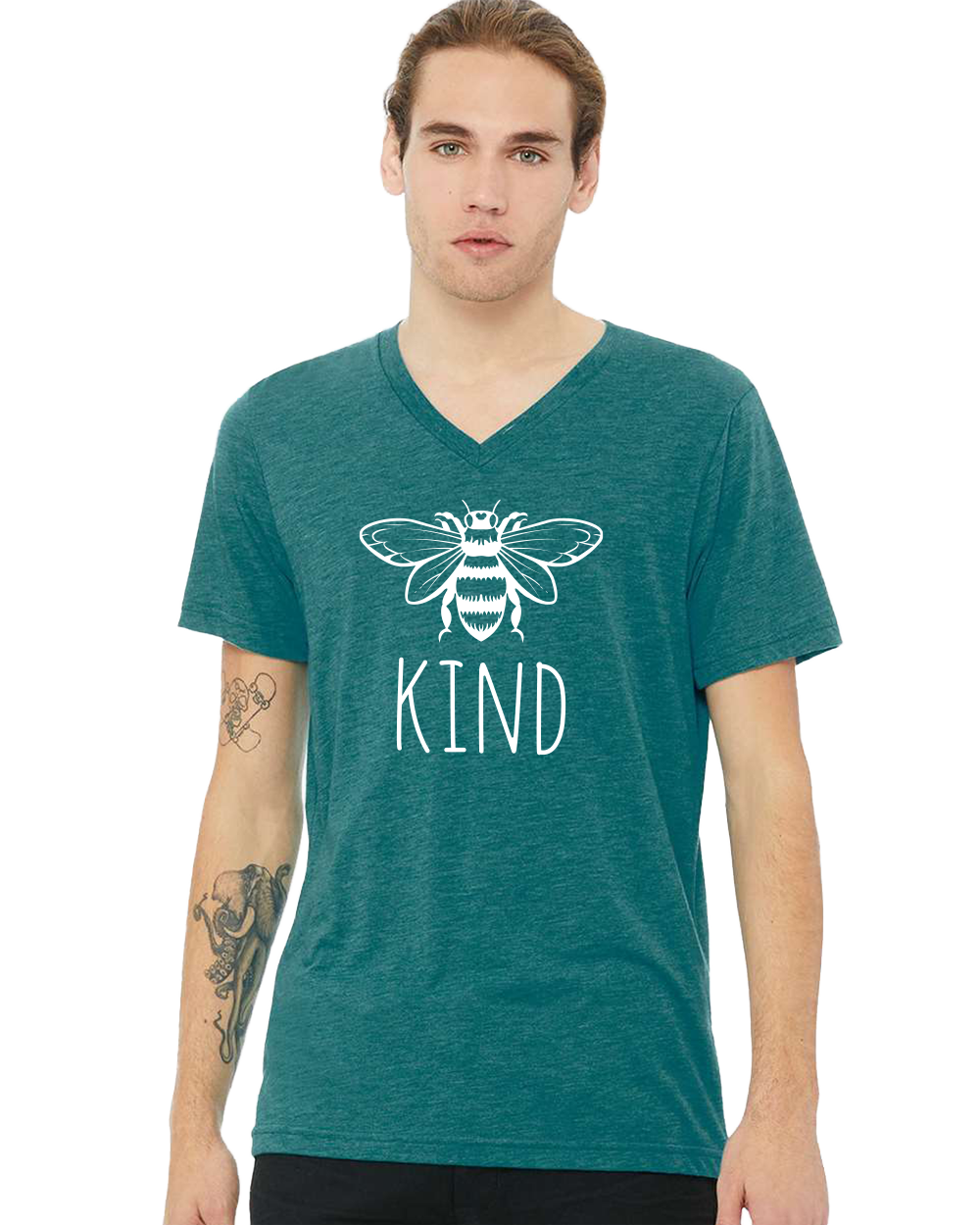 Bee Kind Unisex V-Neck T-Shirt (New) - Gardens of Honey