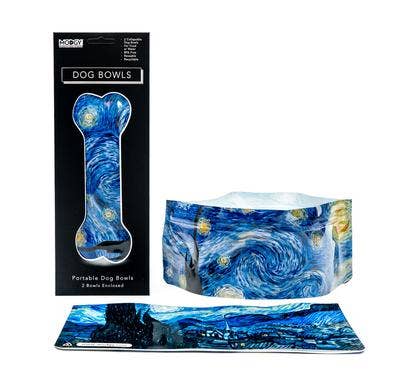 Vincent van Gogh Starry Night Reusable Dog Bowl