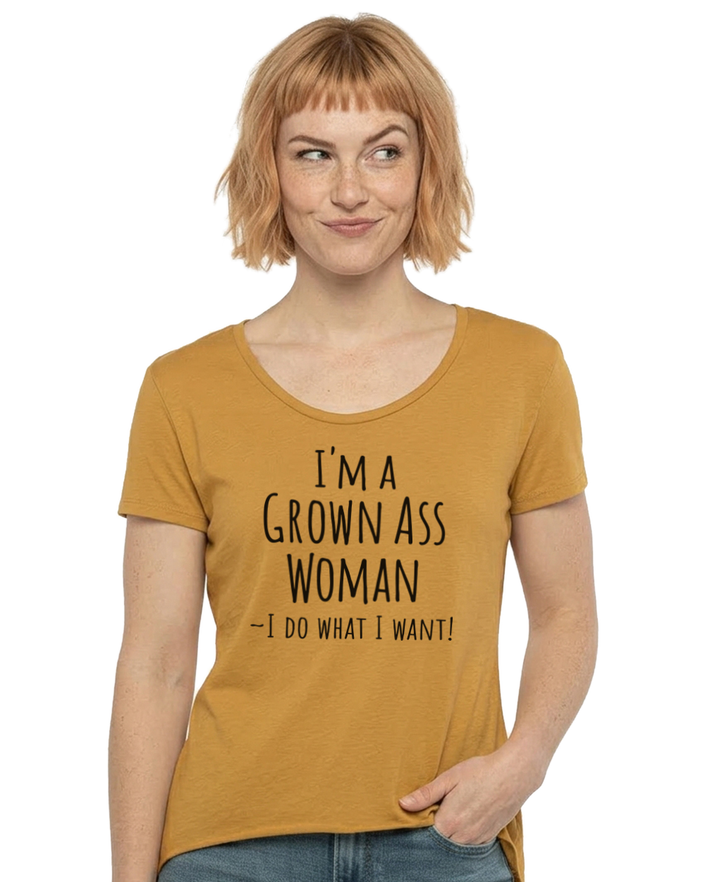 I'm a Grown Ass Woman Women's Scoop Neck T-Shirt - Gardens of Honey