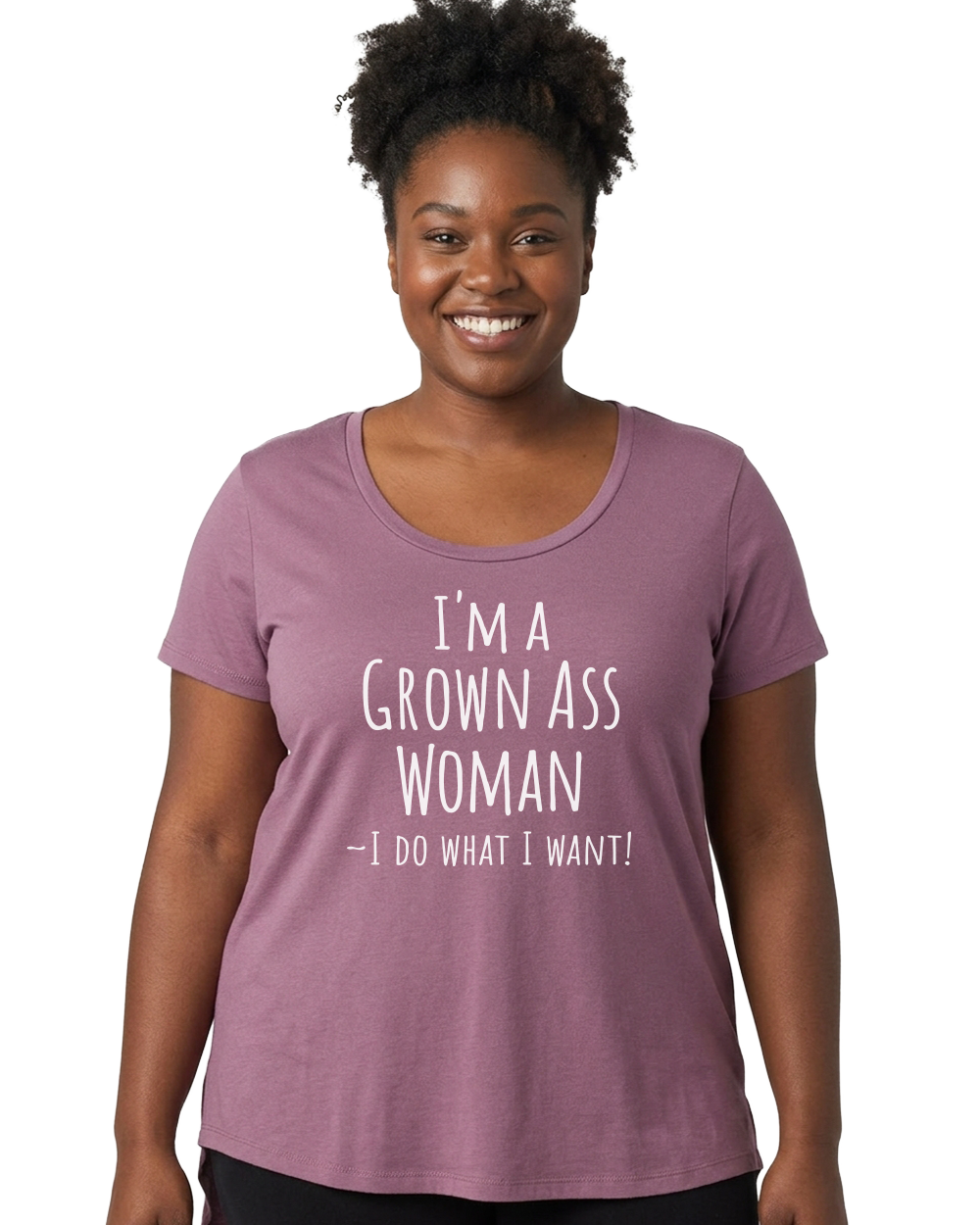 I'm a Grown Ass Woman Women's Scoop Neck T-Shirt - Gardens of Honey