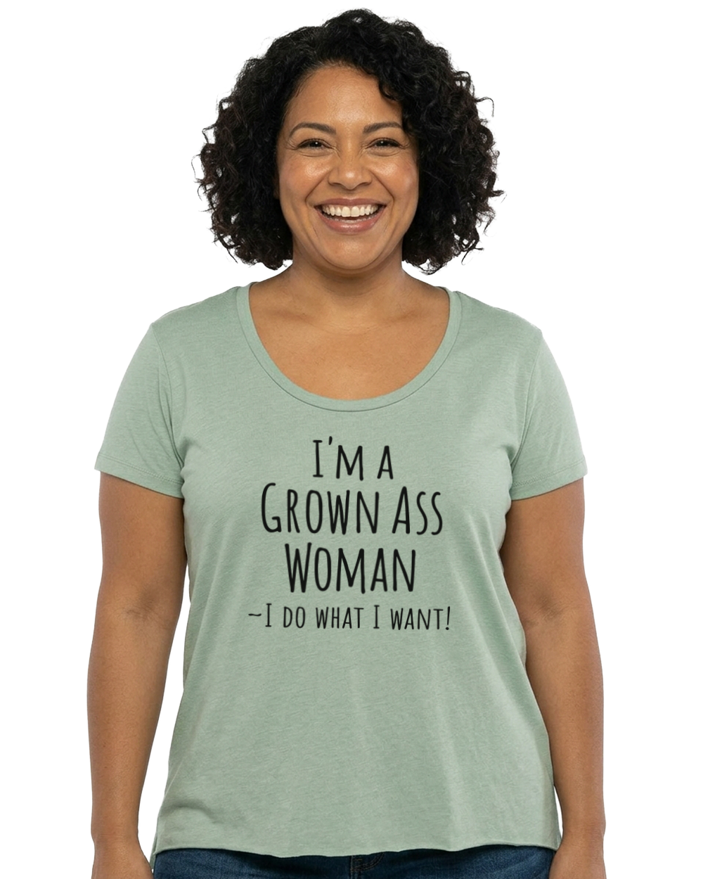 I'm a Grown Ass Woman Women's Scoop Neck T-Shirt - Gardens of Honey