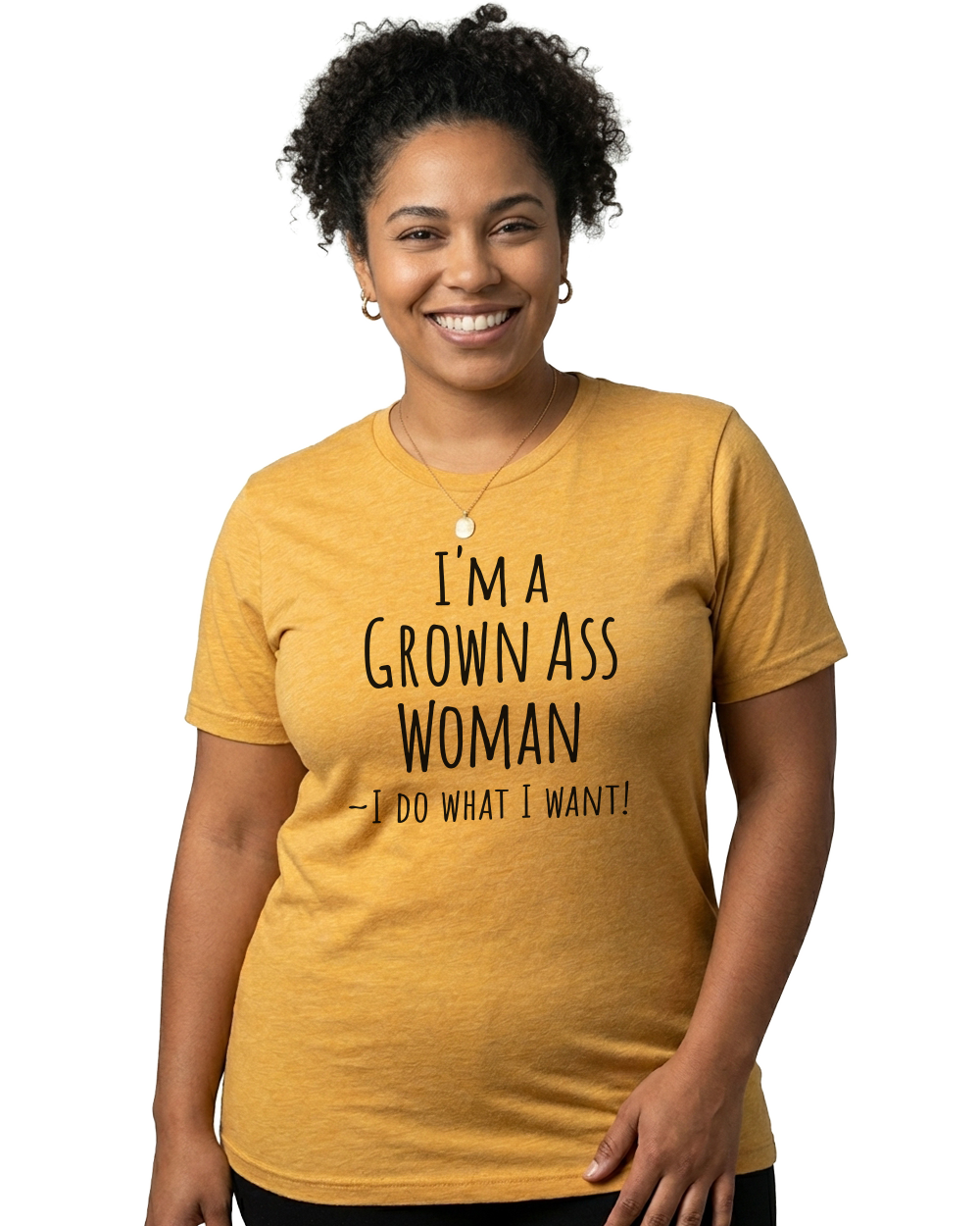 I'm a Grown Ass Woman Unisex Crew Neck T-Shirt - Gardens of Honey
