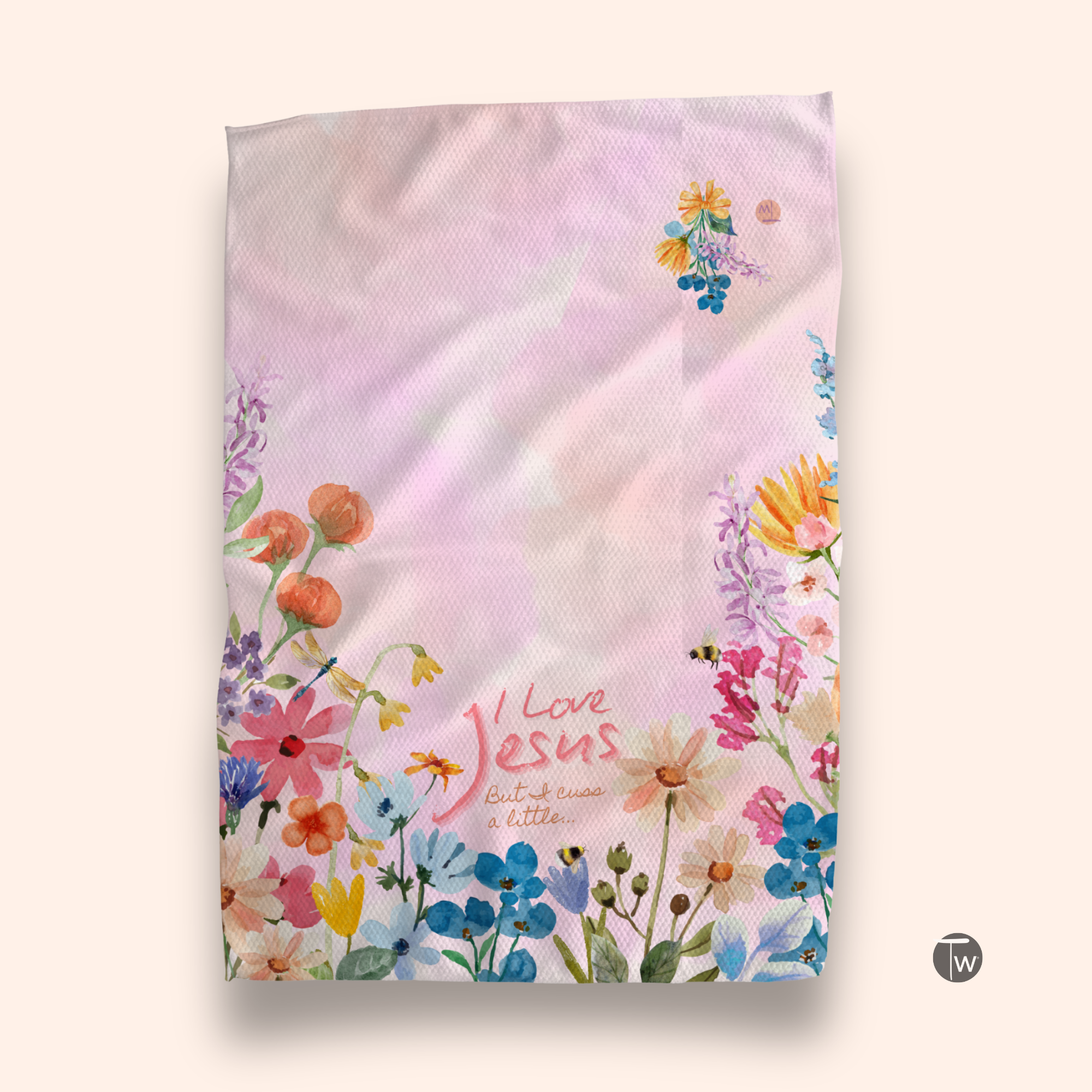 I Love Jesus But I Cuss a Little Kitchen Towel - Gardens of Honey