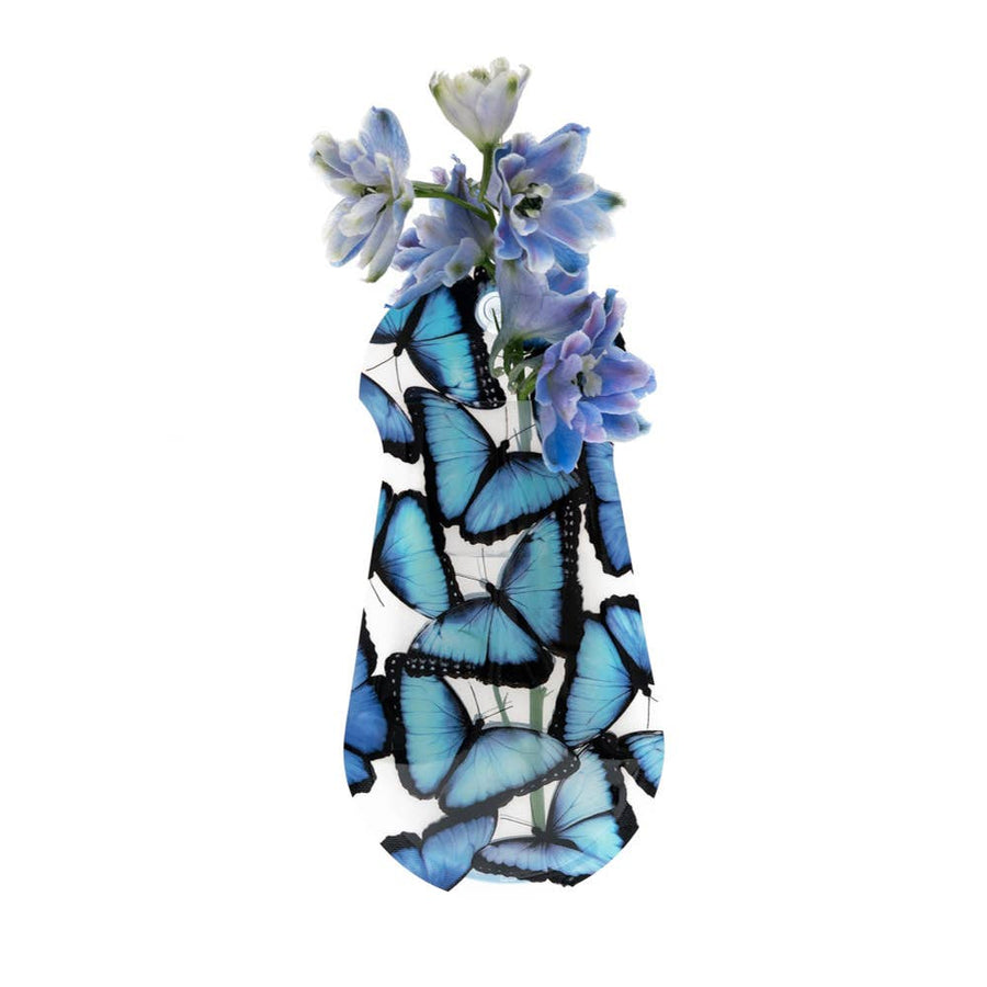 Blue Morpho Butterfly Suction Cup Vase