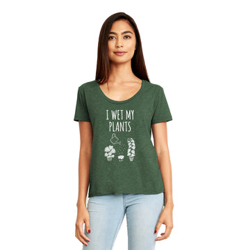 I Wet My Plants Women's Scoop Neck T-Shirt