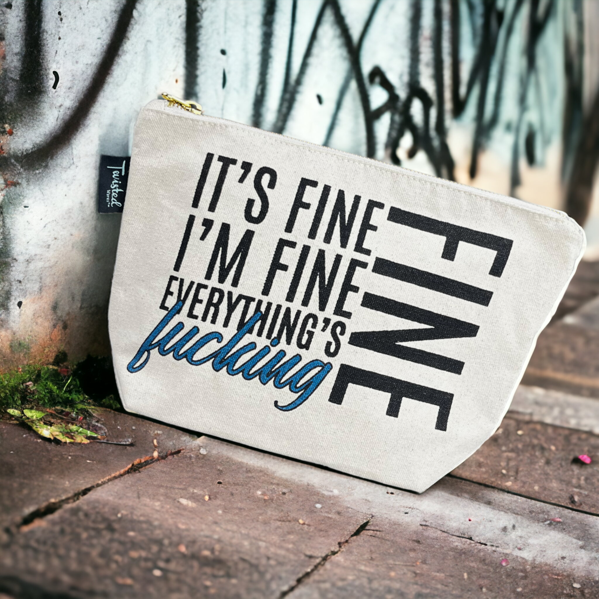 It's Fine I'm Fine | Cosmetic Makeup Bag