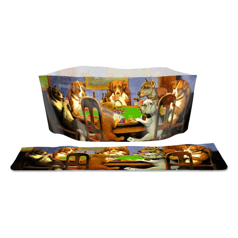 Dogs Playing Poker Reusable Dog Bowls