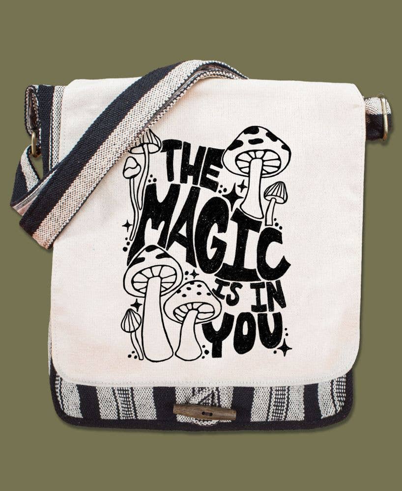 Magic Mushrooms Canvas Messenger Bag