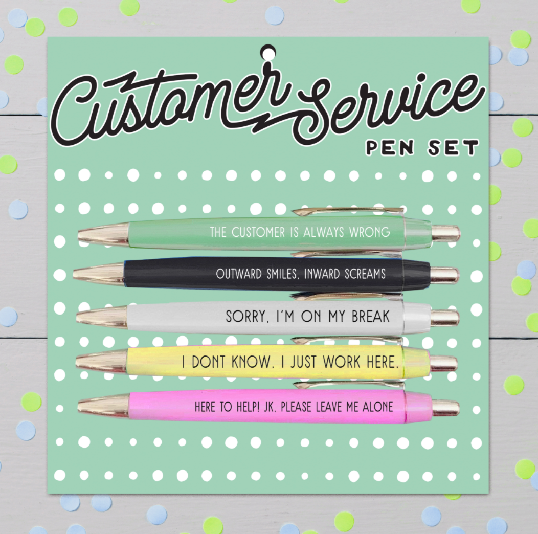Customer Service Funny Pen Set
