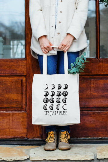 It's Just A Phase (Moon, Boho, Hippie) Tote Bag