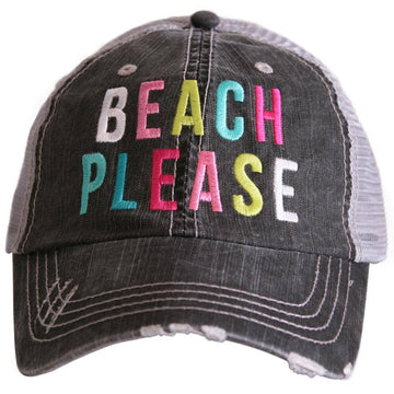 BEACH PLEASE TRUCKER HAT
