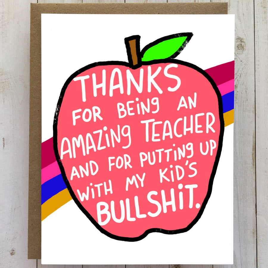 THANK YOU TEACHER FUNNY GREETING CARD
