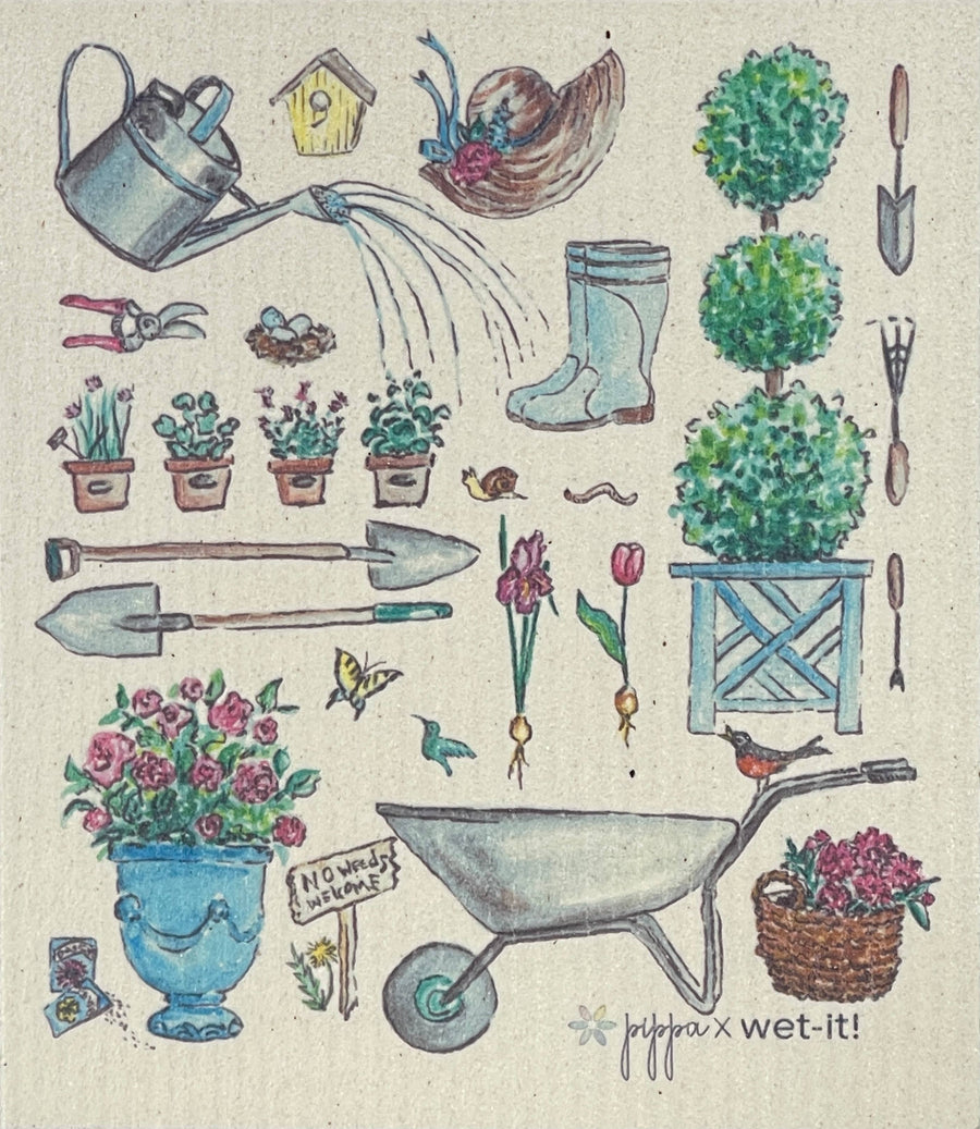ENGLISH COTTAGE GARDEN SWEDISH DISHCLOTH