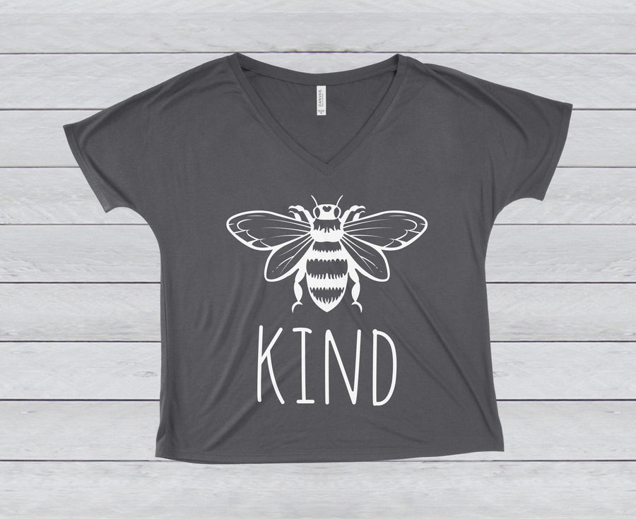 BEE KIND - WOMEN'S SLOUCHY V-NECK TEE