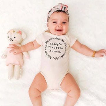 DADDY'S FAVORITE HUMAN ORGANIC BABY BODYSUIT - Bee The Change