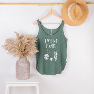 I Wet My Plants Women's Festival Tank