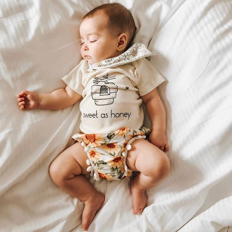 SWEET AS A HONEYBEE BEEHIVE ORGANIC BABY BODYSUIT - Bee The Change
