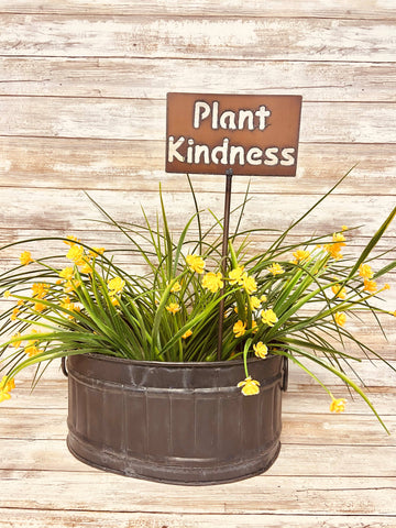 Plant Kindness Rusted Metal Plant Stake