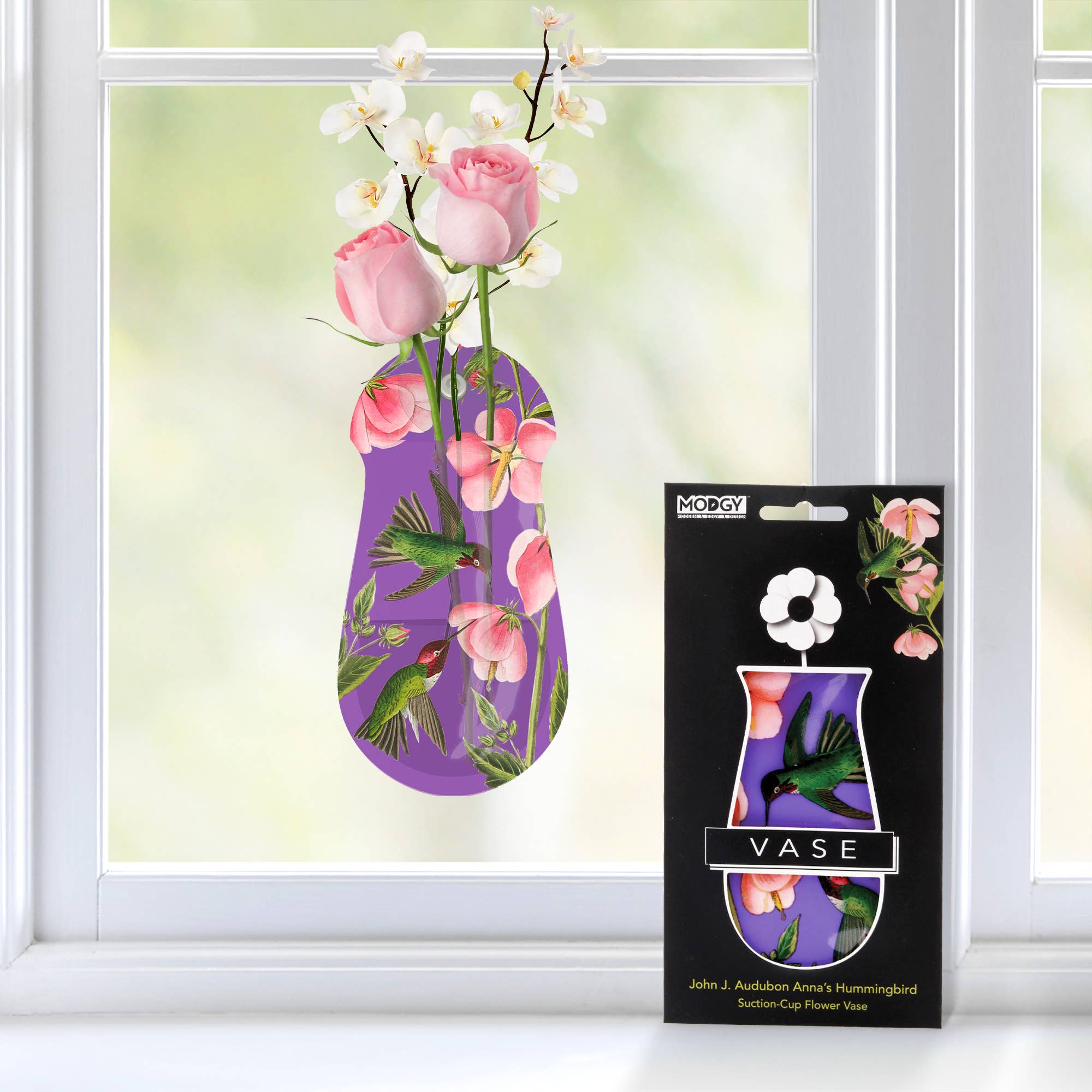 Hummingbird Suction Cup Vase