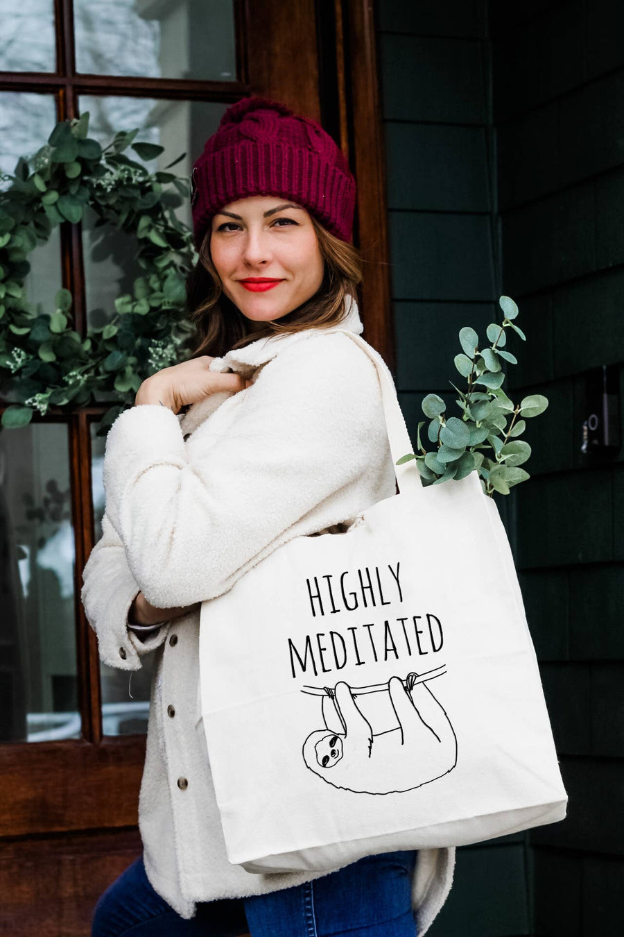 Highly Meditated Funny Tote Bag