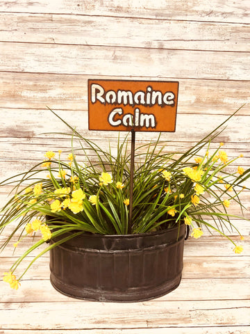 Romaine Calm Rusted Garden Plant Stake