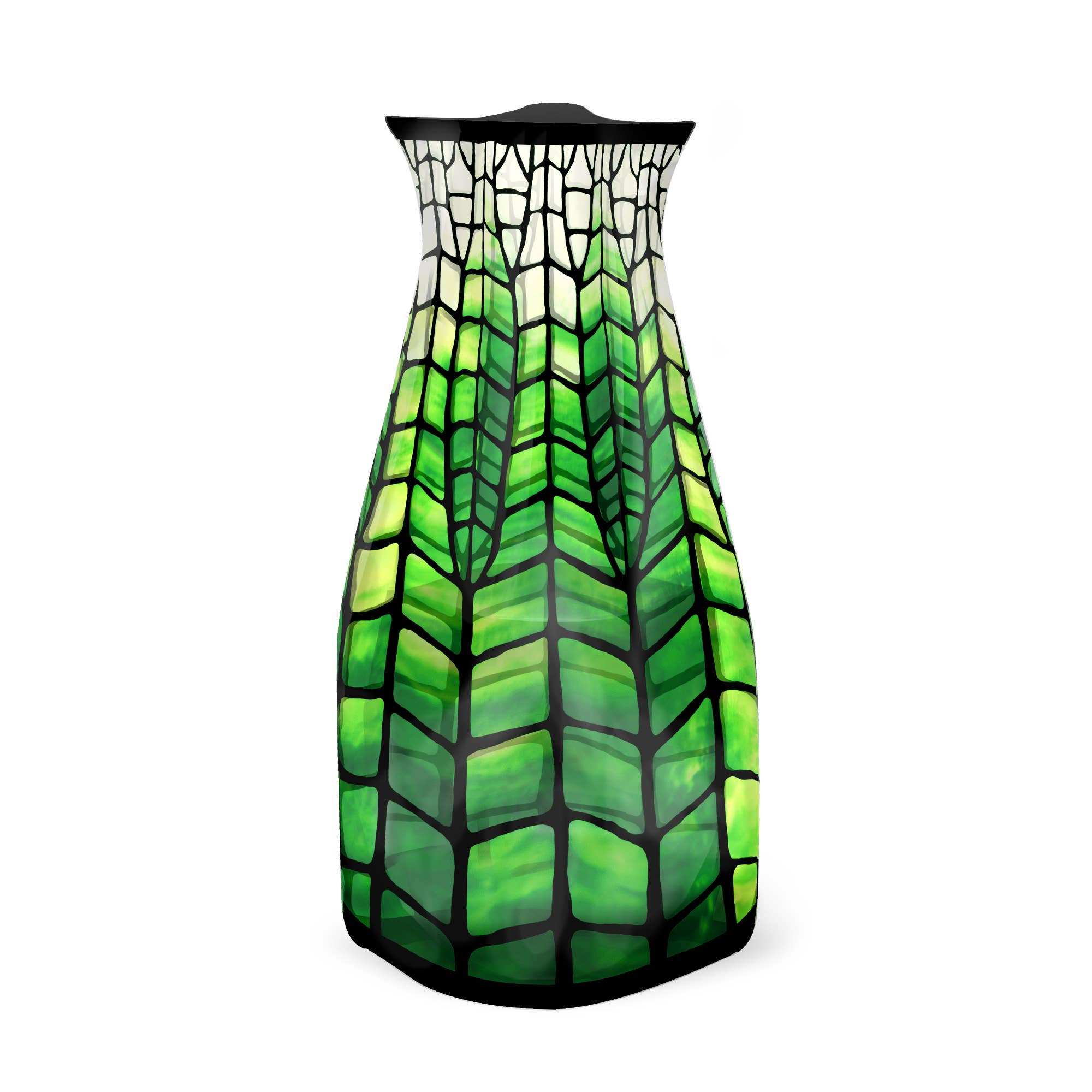Modgy Expandable Vase - Louis C. Tiffany Green Lotus Pagoda