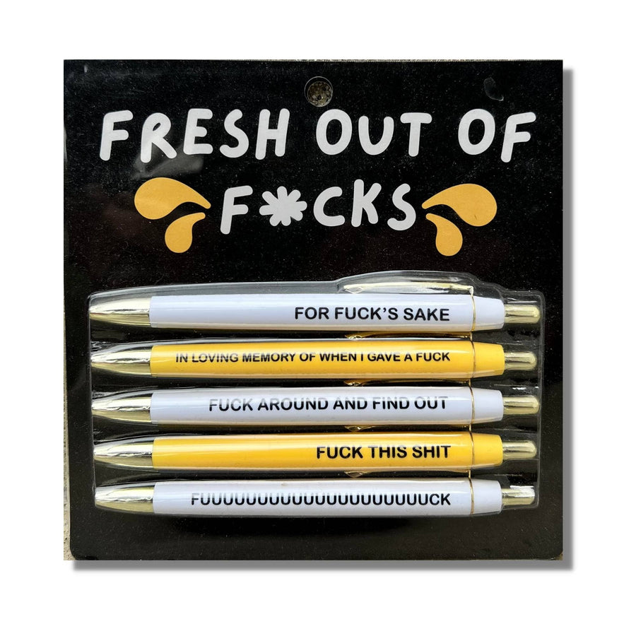 Fresh out of Fucks Funny Pen Set
