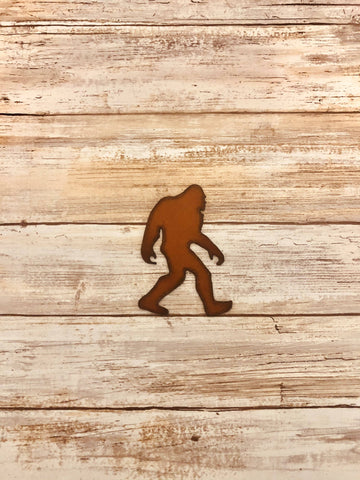 Bigfoot, Sasquatch Rusted Metal Magnet