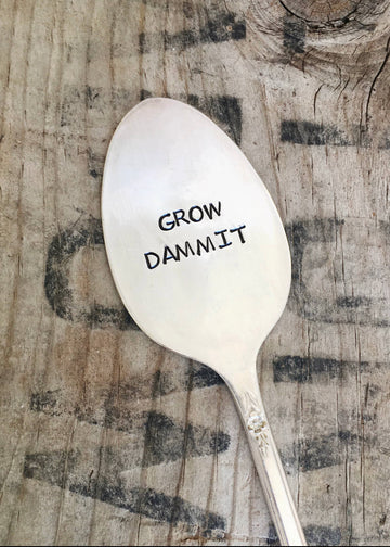 Grow Dammit Spoon Plant Stake